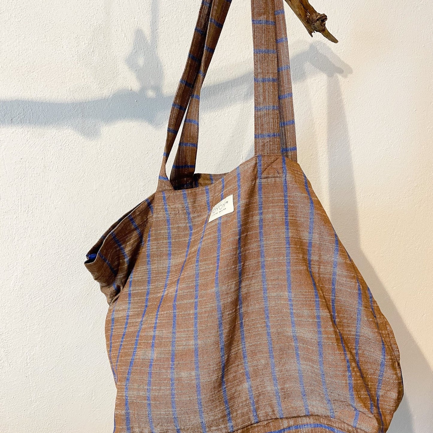 Beach Bag braun blau